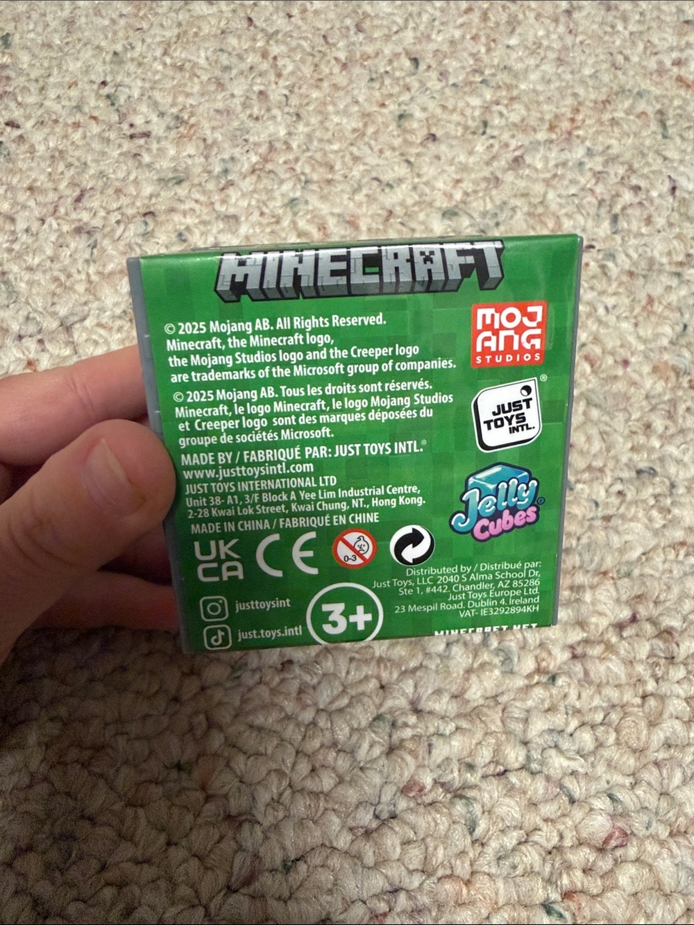 Minecraft Jellie Cube Purple Collectible Cube Toy - Mojang